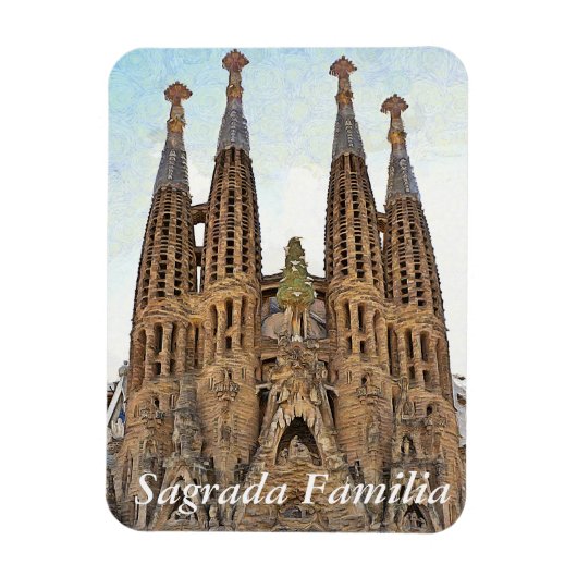 Sagrada Familia. Uitzicht 3. Magneet (Verticaal)
