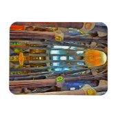 Sagrada Familia. Uitzicht binnen bij zonsondergang Magneet (Horizontaal)