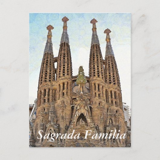 Sagrada Familia. Weergave 3. Briefkaart (Voorkant)