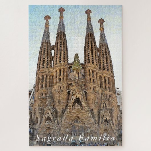 Sagrada Familia. Weergave 3. Legpuzzel (Verticaal)