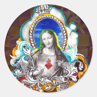 Sagrado Coração de Jesus (Sacred Heart) Ronde Sticker
