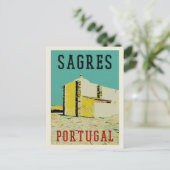 Sagres promontory illustration Algarve Portugal Briefkaart (Staand voorkant)