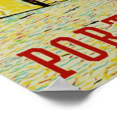 Sagres promontory illustration Algarve Portugal Poster (Hoek)