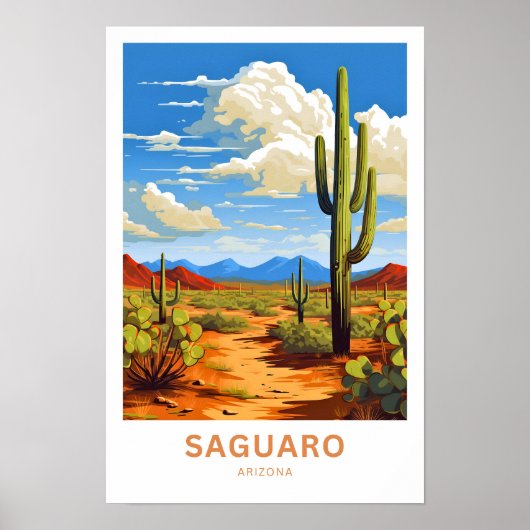 Saguaro Arizona Reisprint Poster (Voorkant)