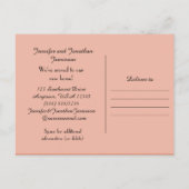 Saguaro bij zonsondergang, nieuwe adresaankondigin aankondigingskaart (Achterkant)