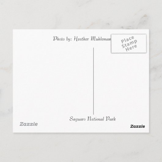 Saguaro Briefkaart (Achterkant)