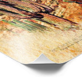 Saguaro Cacti Blue Lake Paarse Mountains Arizona Foto Afdruk (Hoek)