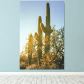 Saguaro Cacti Canvas Afdruk (Insitu (Houten vloer))
