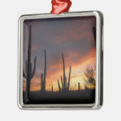 saguaro cacti, Carnegiea gigantea, na Metalen Ornament (Links)