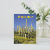 Saguaro cacti en gele wilde bloemen, Arizona Briefkaart (Staand voorkant)