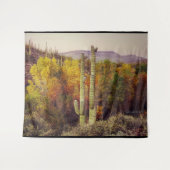 Saguaro Cacti woestijn zuidwesten Arizona herfstkl Wandkleed (Voorkant (horizontaal))