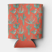 Saguaro Cactus Aloe Succulent Waterverf Red Blikjeskoeler (Voorkant)