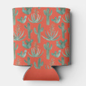 Saguaro Cactus Aloe Succulent Waterverf Red Blikjeskoeler (Achterkant)