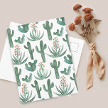 Saguaro Cactus Aloë Waterverf Patroon Eenvoudig Ch Briefkaart<br><div class="desc">Bekijk dit kleurrijke cactus patroon. Bezoek mijn winkel voor meer!</div>