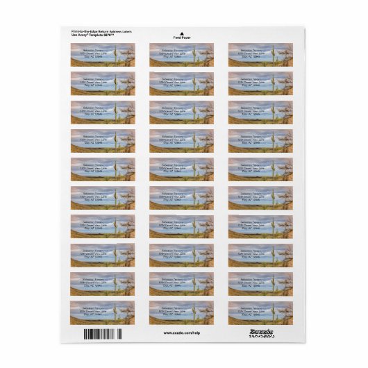 Saguaro Cactus Arizona Desert Uitzicht Digital Art Etiket (Full Sheet)