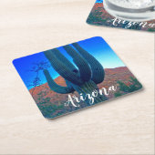 Saguaro Cactus Arizona Kartonnen Onderzetters (Schuin)