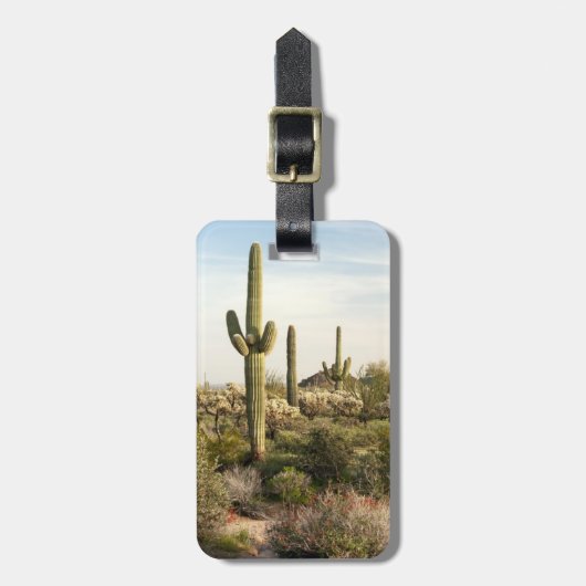 Saguaro Cactus, Arizona, Verenigde Staten Bagagelabel (Voorkant verticaal)