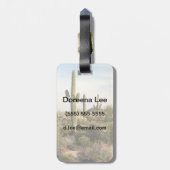 Saguaro Cactus, Arizona, Verenigde Staten Bagagelabel (Achterkant verticaal)