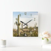 Saguaro Cactus, Arizona, Verenigde Staten Vierkante Klok (Huis)