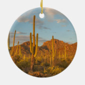 Saguaro cactus bij zonsondergang, Arizona Keramisch Ornament (Achterkant)