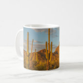 Saguaro cactus bij zonsondergang, Arizona Koffiemok (Voorkant links)
