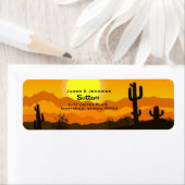 Saguaro Cactus bij zonsondergang terugkeeradres Etiket (Insitu)