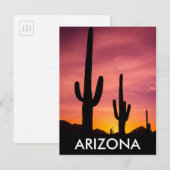 Saguaro cactus bij zonsopgang, Arizona Briefkaart (Voorkant / Achterkant)