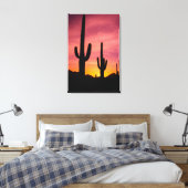 Saguaro cactus bij zonsopgang, Arizona Canvas Afdruk (Insitu (Slaapkamer))