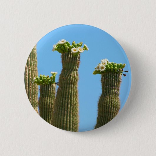 Saguaro Cactus Blossom Ronde Button 5,7 Cm (Voorkant)