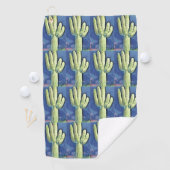 Saguaro Cactus Blue Golf Towel Golfhanddoek (Insitu)
