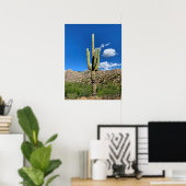 Saguaro Cactus Blue Skies Arizona Poster (Thuiskantoor)