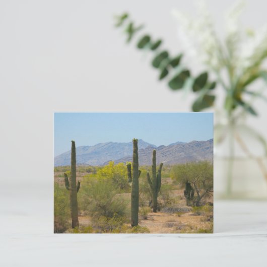 Saguaro Cactus Briefkaart (Staand voorkant)