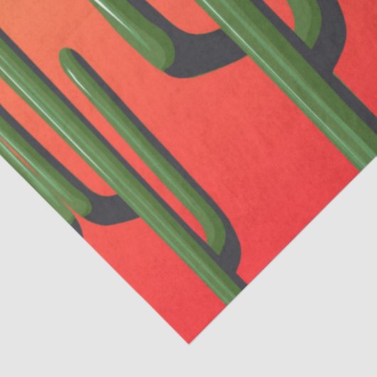 Saguaro Cactus Desert Decoupage Tissuepapier (Detail)