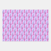 Saguaro Cactus Desert Planten Paarse Blauw Schatti Inpakpapier Vel (Voorkant)