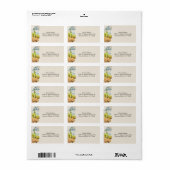 Saguaro Cactus Desert Scene Digital Waterverf Etiket (Full Sheet)