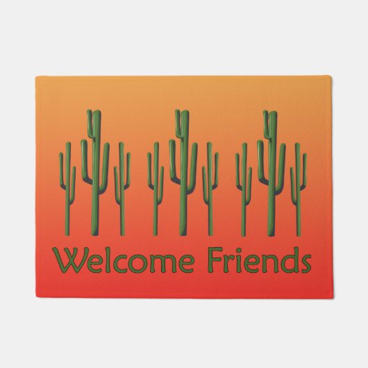 Saguaro Cactus Desert Sunset Doormat Deurmat (Voorkant)