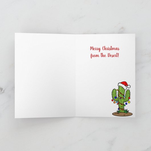 Saguaro Cactus Feestdagen Kaart (Binnen)