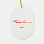 Saguaro Cactus Feliz Navidad kerstversiering Keramisch Ornament (Achterkant)