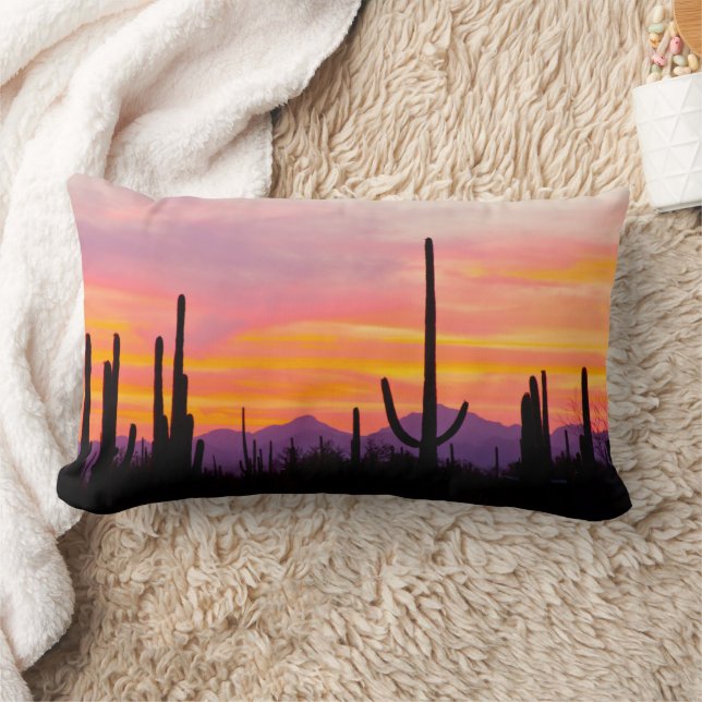 Saguaro Cactus Forest op Sunset Kussen (Deken)
