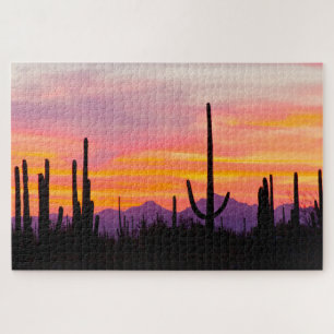 Saguaro Cactus Forest op Sunset Legpuzzel