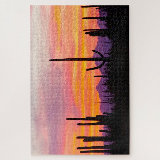 Saguaro Cactus Forest op Sunset Legpuzzel (Verticaal)