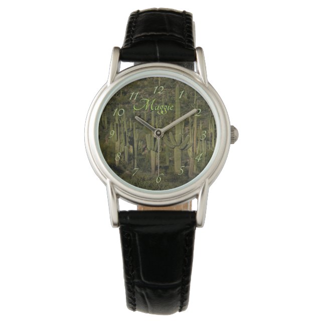 Saguaro Cactus Forest Sonoran Desert Arizona Horloge (Voorkant)
