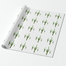 Saguaro Cactus Green Pattern Desert Cadeaupapier