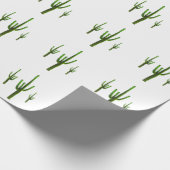 Saguaro Cactus Green Pattern Desert Cadeaupapier (Hoek)