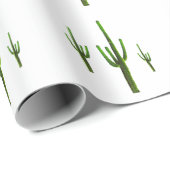 Saguaro Cactus Green Pattern Desert Cadeaupapier (Rol Hoek)