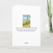 Saguaro Cactus Green Trees Digital Waterverf Kaart (Achterkant)