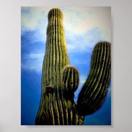 Saguaro Cactus High Briefkaart Poster (Voorkant)