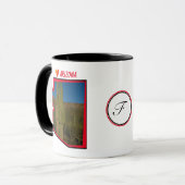 Saguaro Cactus / I Love Arizona / AZ Map Outline Mok (Voorkant links)