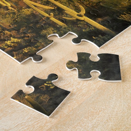 Saguaro cactus in het Nationaal Park Saguaro nabij Legpuzzel (Zijkant)