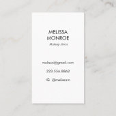 Saguaro Cactus Moon Stars Patroonroze INITIALEN Visitekaartje (Achterkant)